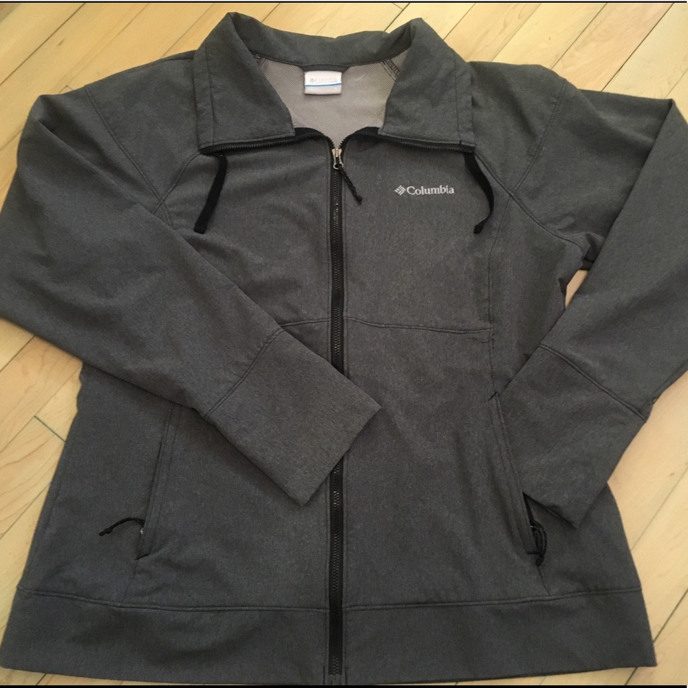 Columbia zip up light jacket gray